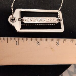 Handmade Necklace From Coach Unique Hang Tag Silver 16inch